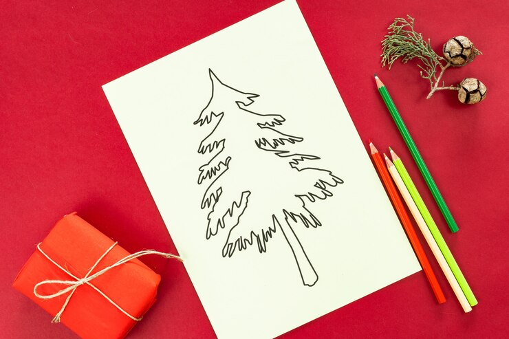 pencil christmas tree